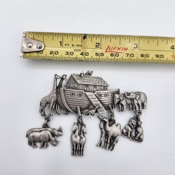 Vintage Noah's Ark brooch Signed "JJ" (Jonette Jewelry) - Picture 8 of 8